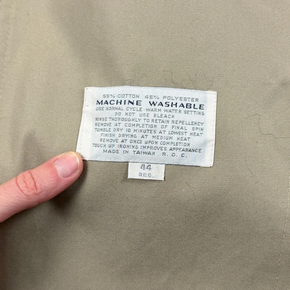 Misty Harbor Long Double Breasted Belted Trench Coat Mens 44 Removable Fur Liner - Picture 4 of 12